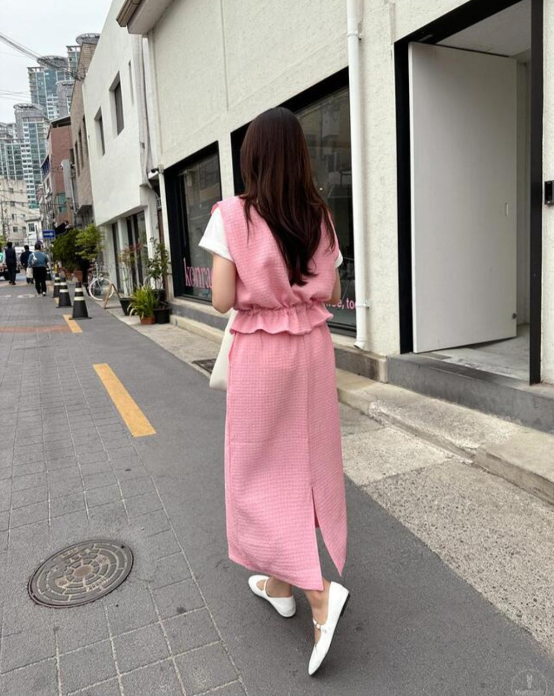 러블리 조끼스커트세트