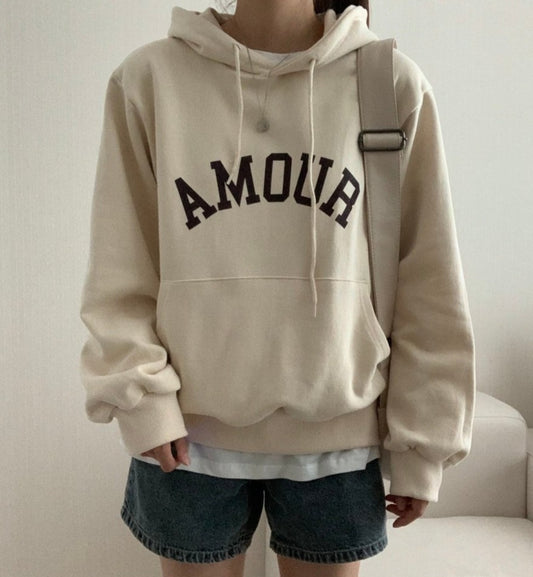 AMOUA 후드 맨투맨