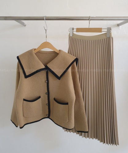 울 세일러 가디건