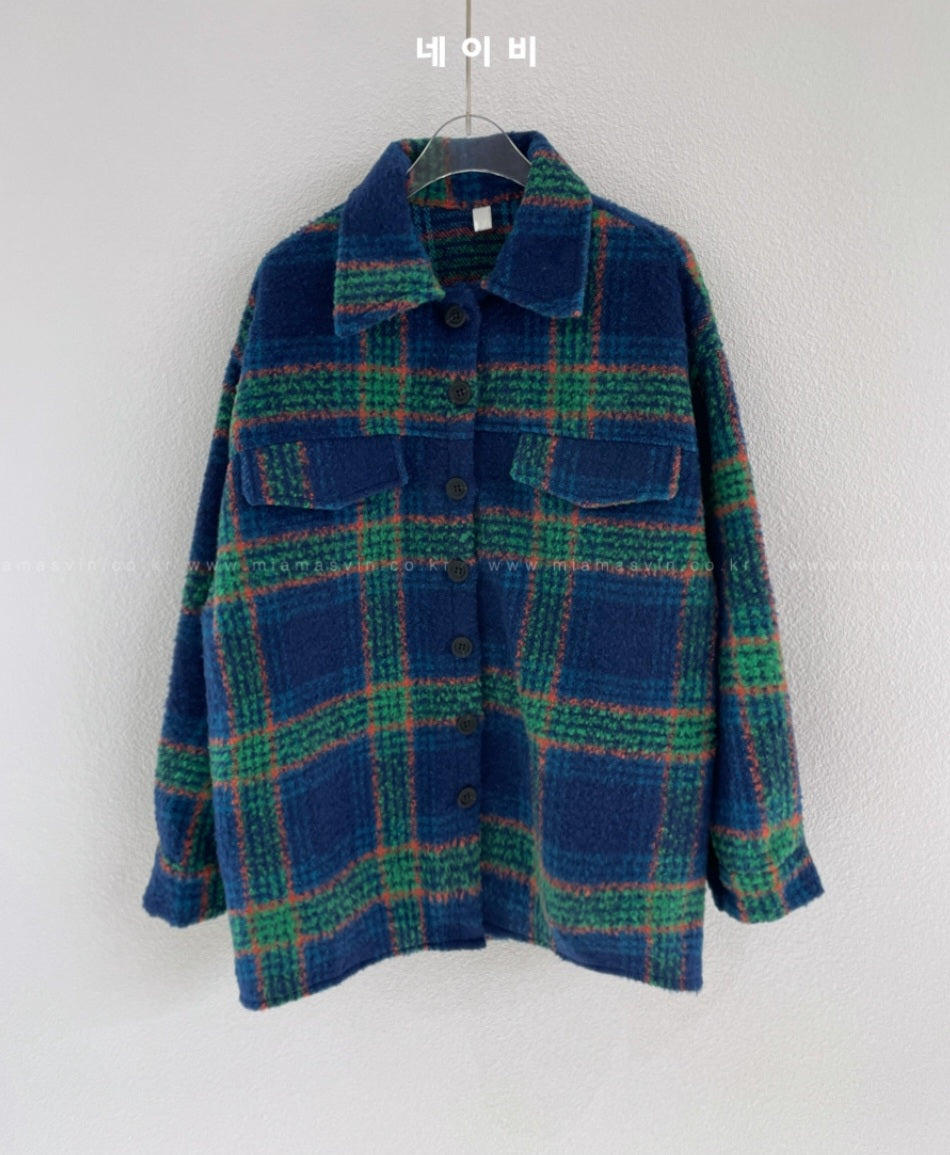 체크 셔츠자켓
