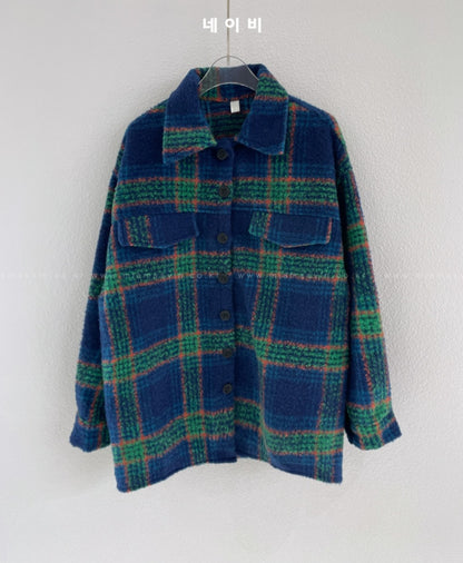 체크 셔츠자켓