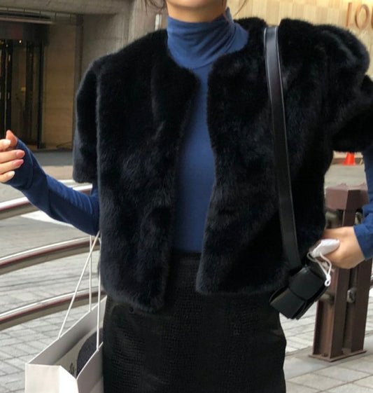 밍크 숏자켓