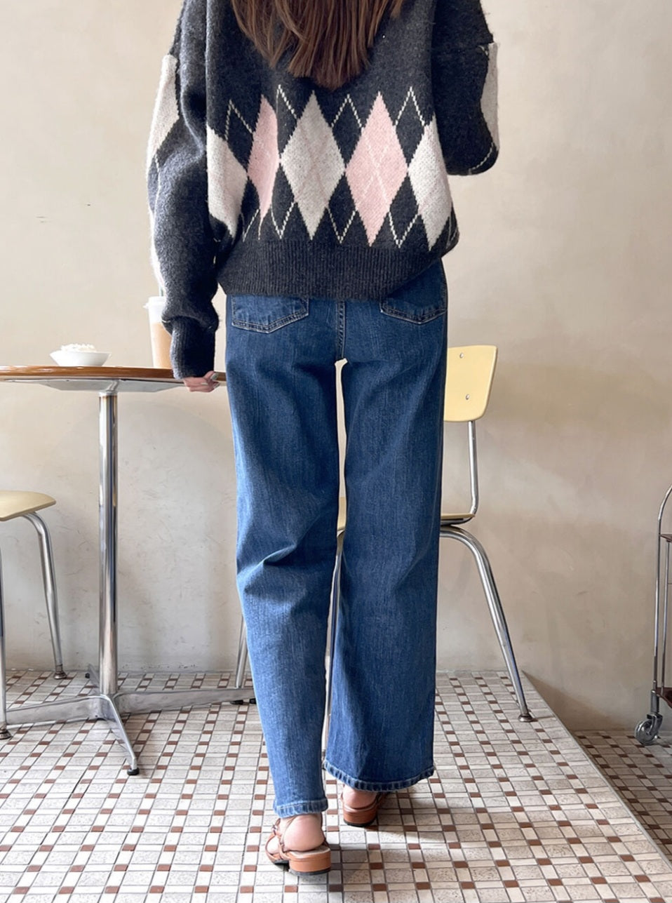 [기모] 포켓 와이드 데님팬츠