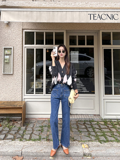 [기모] 포켓 와이드 데님팬츠