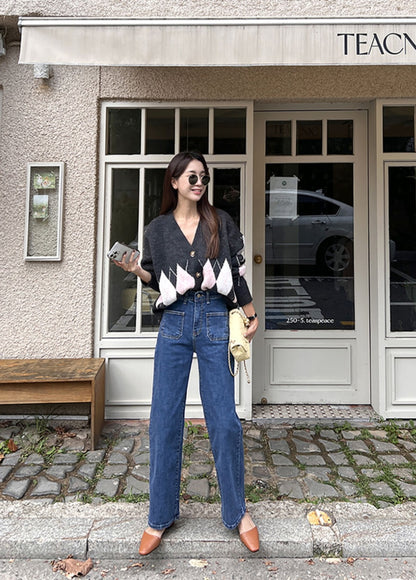 [기모] 포켓 와이드 데님팬츠