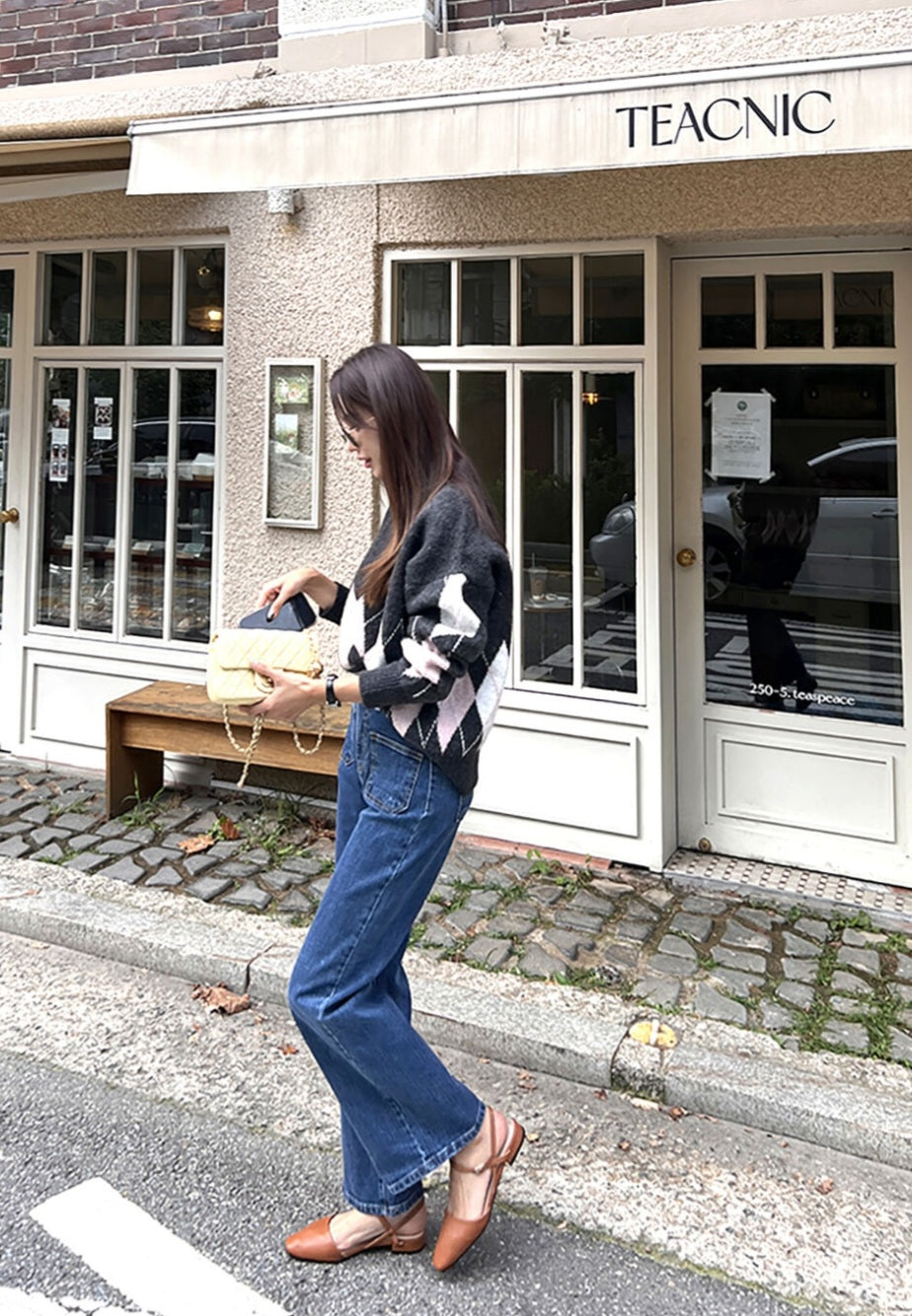 [기모] 포켓 와이드 데님팬츠