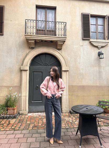 [기모] 포켓 와이드 데님팬츠