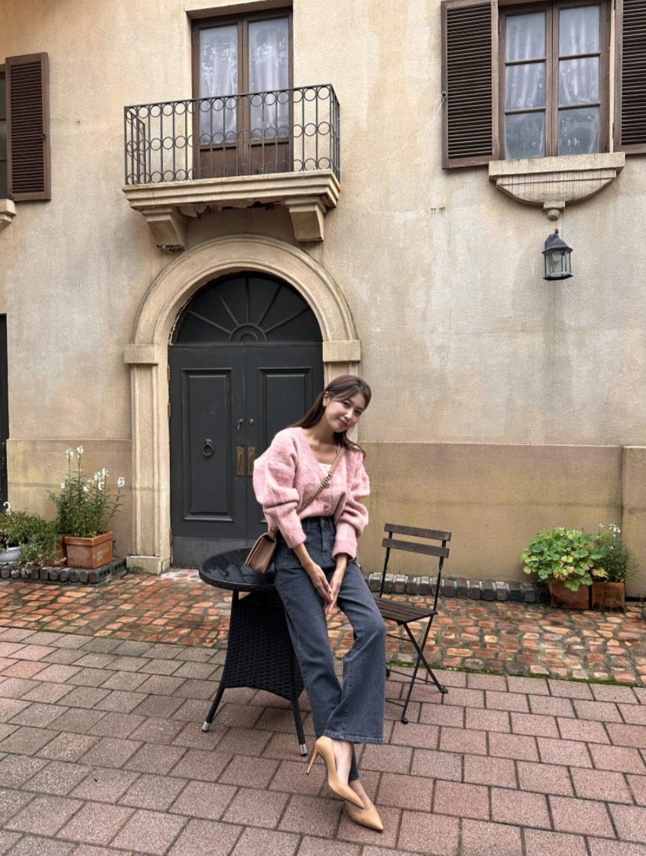 [기모] 포켓 와이드 데님팬츠