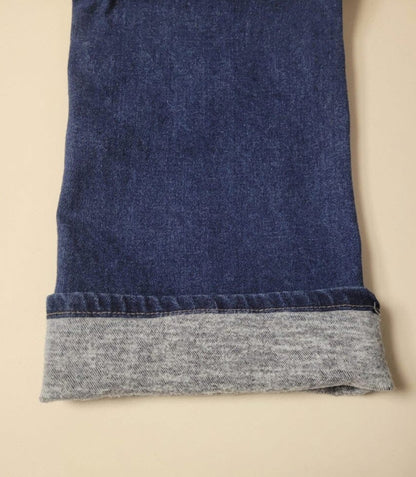 [기모] 포켓 와이드 데님팬츠