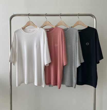 자수 반팔T (겉기모)