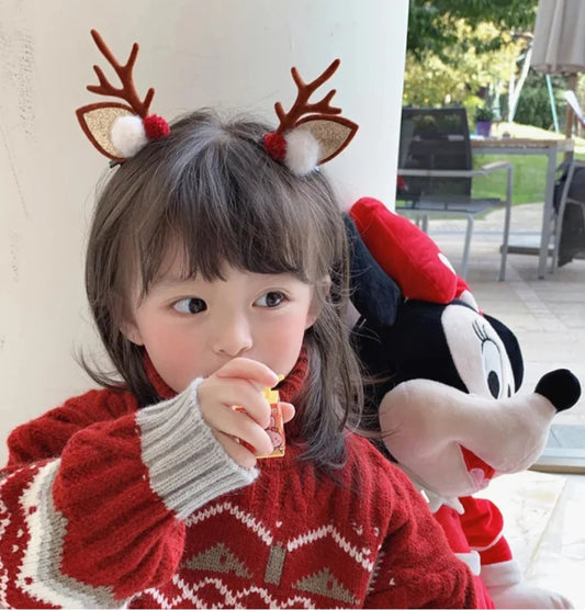 크리스마스 루돌프 핀.머리띠