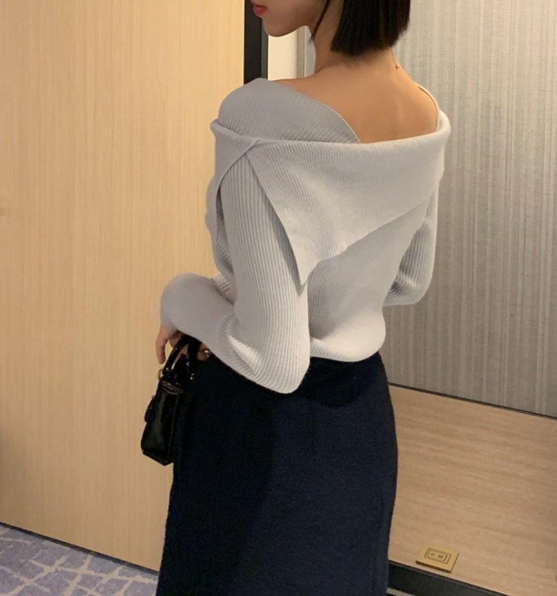 데인 오프넥 니트