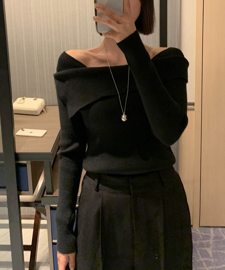 데인 오프넥 니트