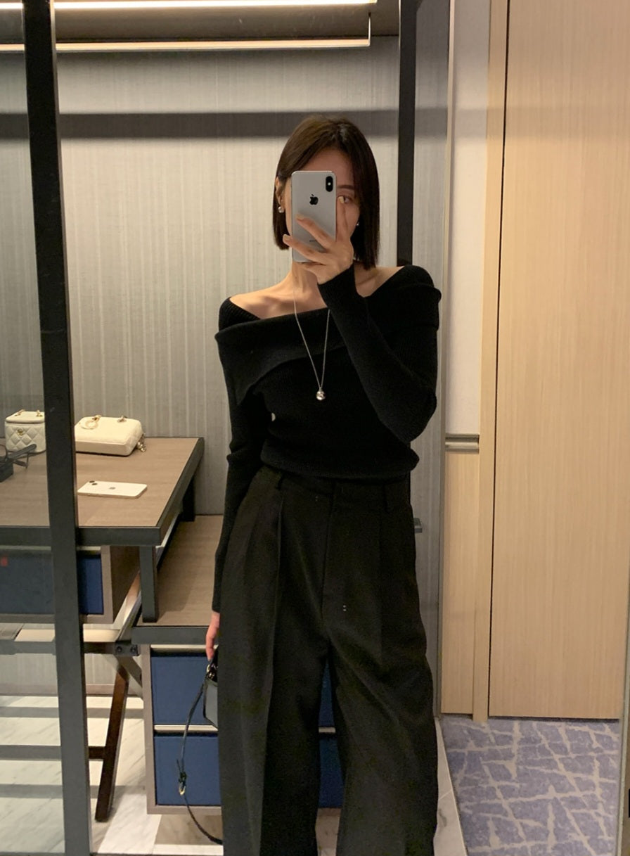 데인 오프넥 니트