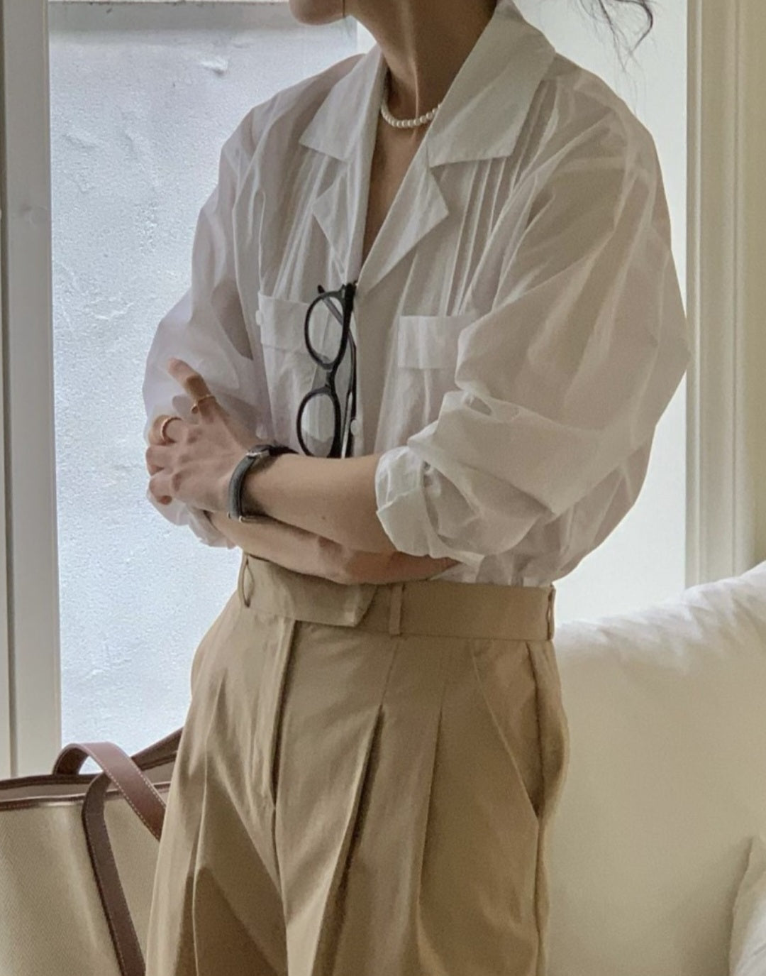 핀턱 포켓 셔츠