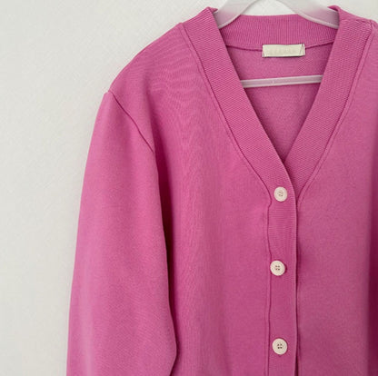 브이크롭 코튼가디건