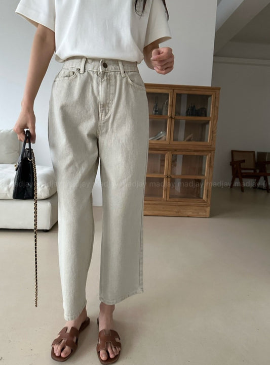 다잉 뒷밴딩 데님팬츠