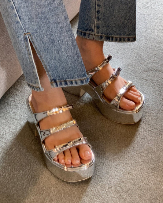 🏖 리본 통굽 슬리퍼 7.5cm