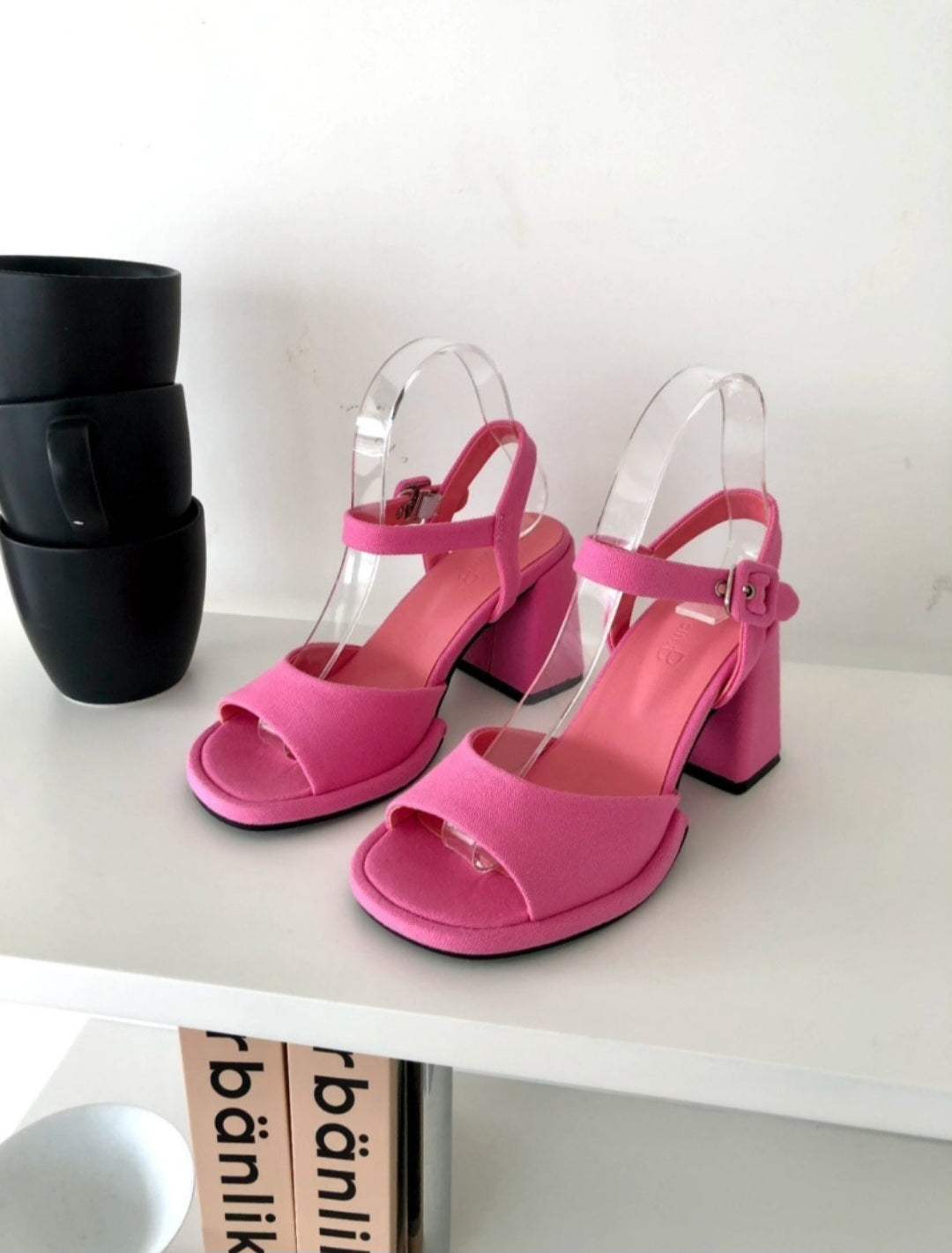 비비드 컬러 샌들 9cm
