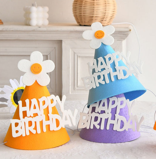 펠트 데이지생일 꼬깔모자