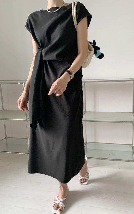 클로스 매듭 블라우스 스커트 셋업