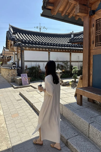 링클 플리츠 원피스