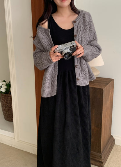 골덴 레이어드 나시원피스