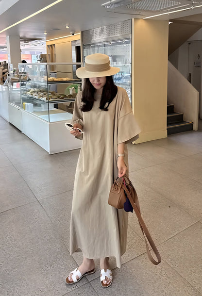 썸머 바스락 라운드 원피스