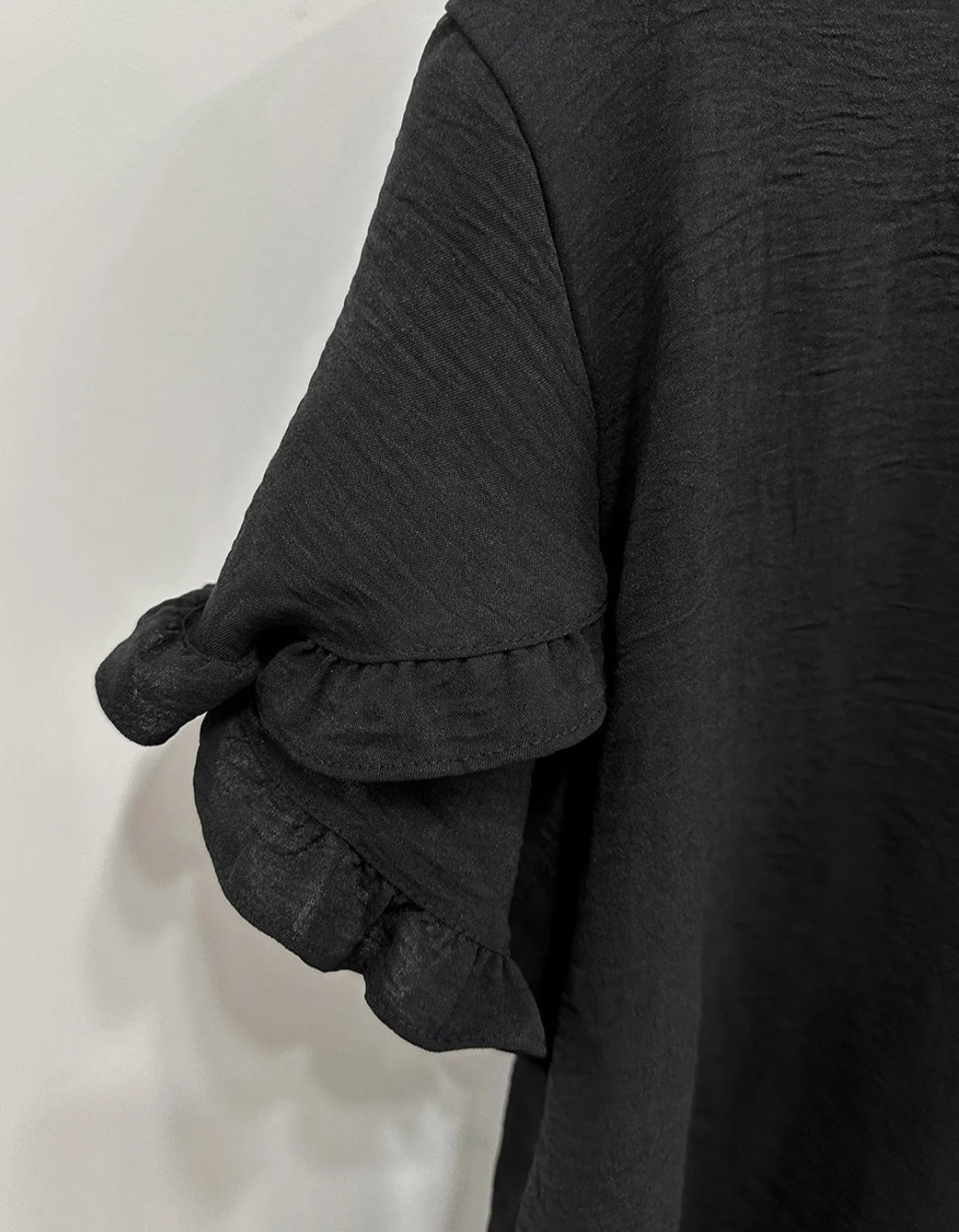 프릴 링클 블라우스