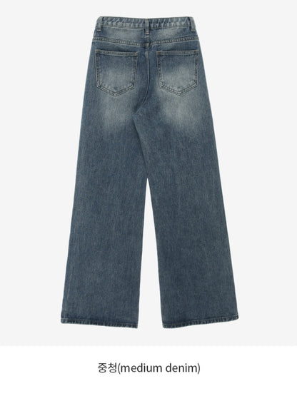 ⏩️ 체형커버 2type 보정핏 와이드부츠컷데님