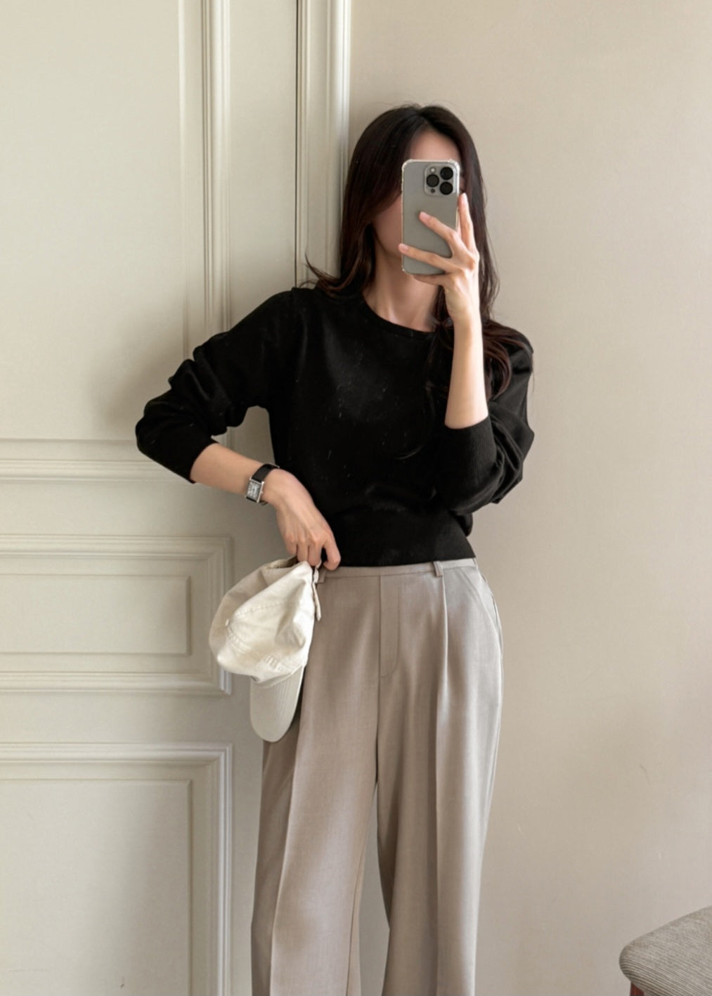 ☀️ [2type] 세미 크롭 니트