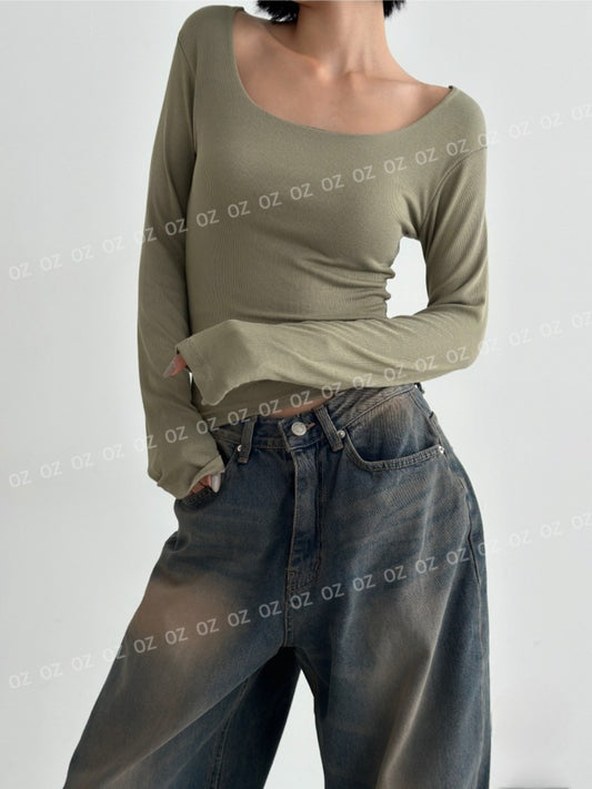 지젤유넥 슬림 긴팔T (기모안감)