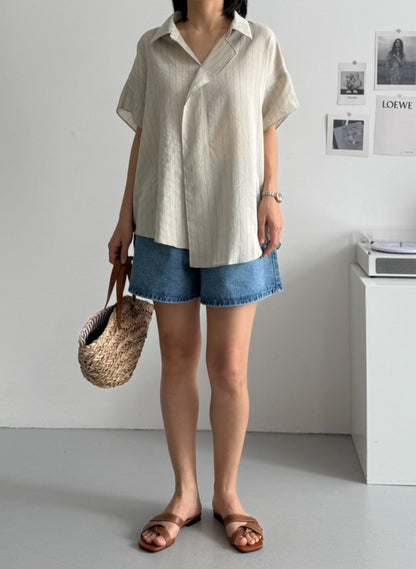 린넨 셔츠 블라우스