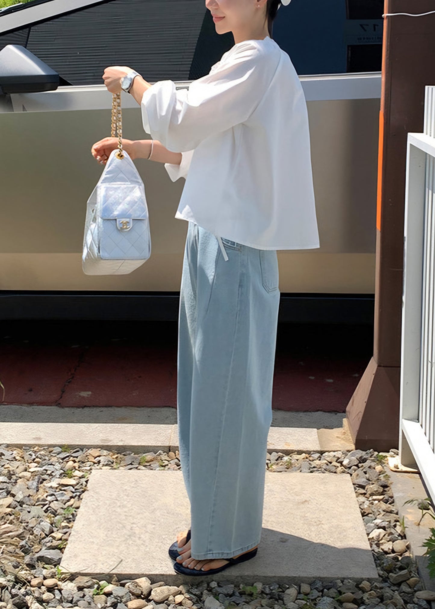 ☀️다트 절개 커브핏 데님[S-L]