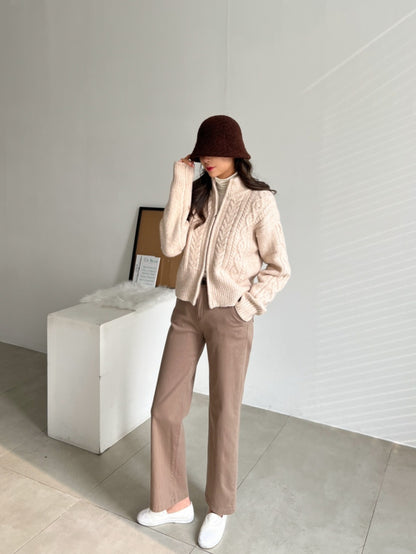 [기모] 코튼밴딩 일자핏 팬츠(XL-3XL)