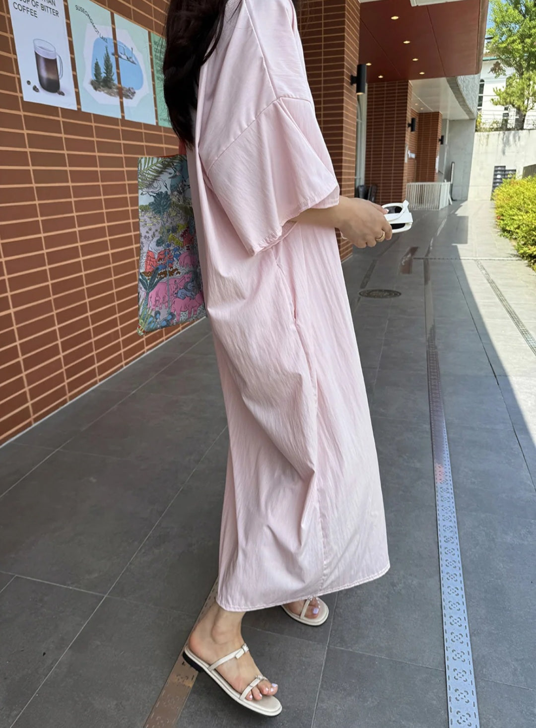 썸머 바스락 라운드 원피스