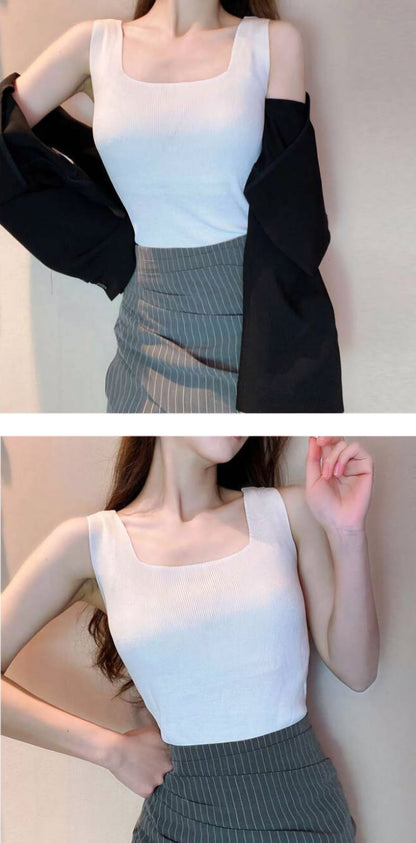 스퀘어넥 여름니트 나시