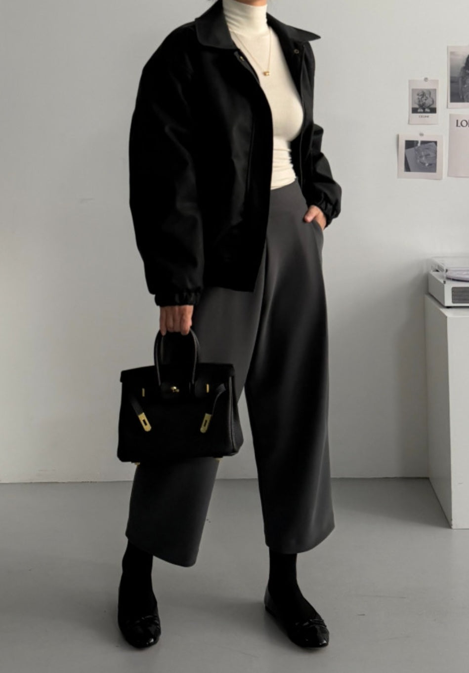 멋스러운 스판 밴딩 배기슬랙스