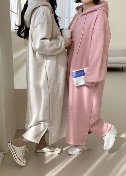 후드 롱 원피스