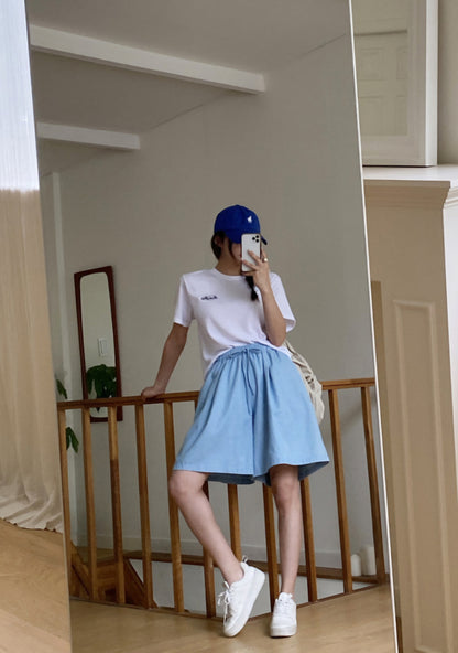 5부 데님 팬츠