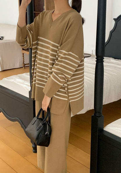 오버핏 단가라 투피스 SET