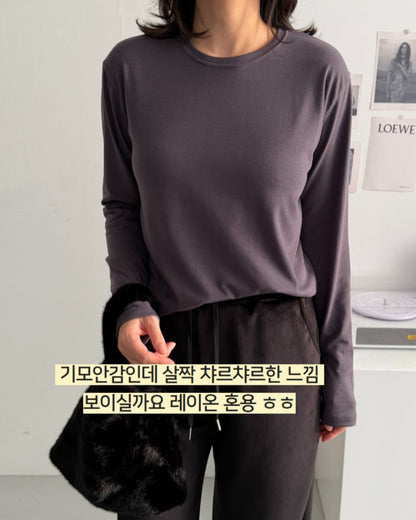 (1+1) 하루종일 따숩 텐션기모 라운드티