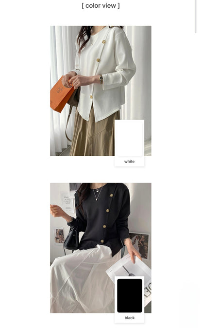 ⏩️ 사선 버튼 티셔츠