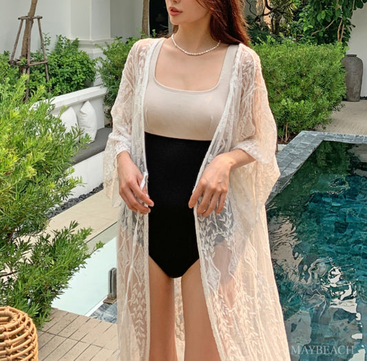 레이스 맥시 로브