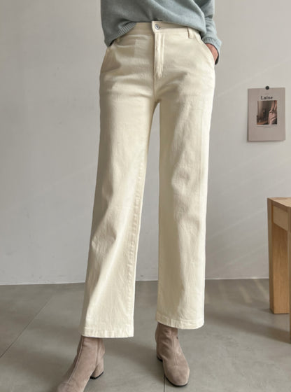 [기모] 코튼밴딩 일자핏 팬츠(XL-3XL)