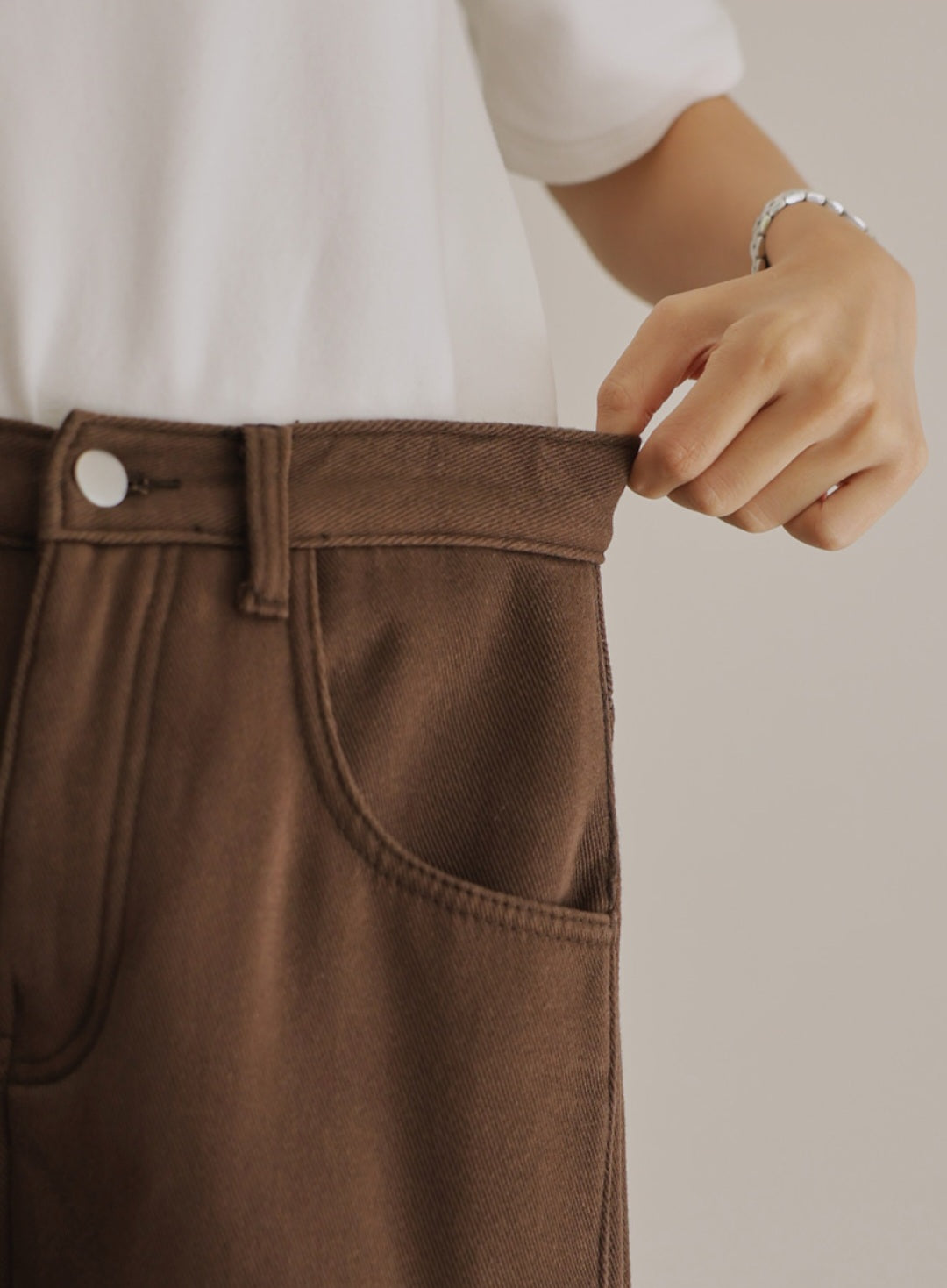 (NEW) 폴딩 코튼 와이드 청바지 S-2XL 3단기장