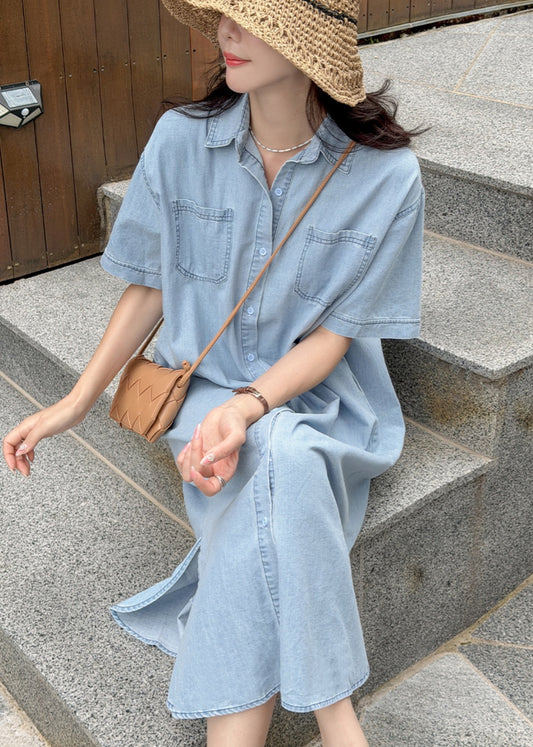 ☀️포켓 카라 데님원피스
