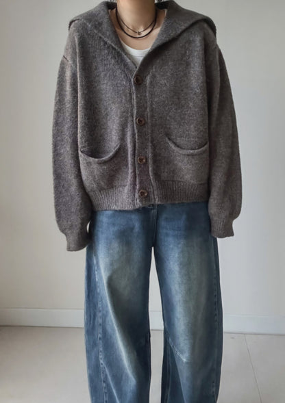 (NEW) 세일러 카라 가디건