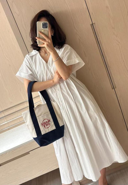 핀턱셔츠 롱원피스