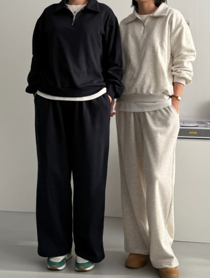 카라 집업 set